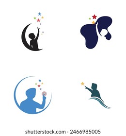 set of Kids dream logo with simple style