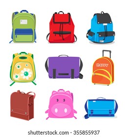 School bags theme set 1 Stock Vector by ©clairev 80473400