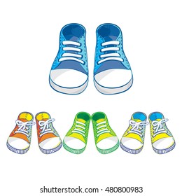 set of kids sneakers