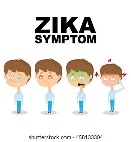 Set of kids with virus, Vector illustration