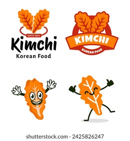 Set of Kimchi Korean food logo vector illustration design