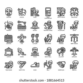 Conjunto de iconos finos de línea delgada y píxeles perfectos para cualquier proyecto web y de aplicación. 