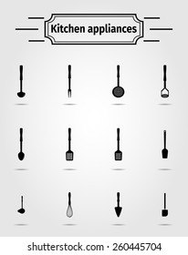 Set of kitchen appliance, vector illustration