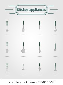 Set of kitchen appliance, vector illustration