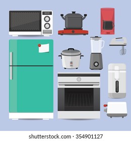 Set of kitchen appliances