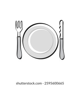 Set kitchen cutlery with dish