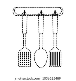 set kitchen cutlery hanging