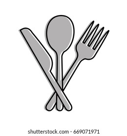 set kitchen cutlery icon