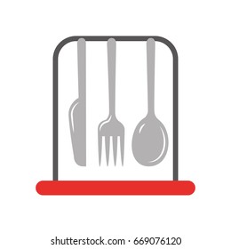 set kitchen cutlery icon