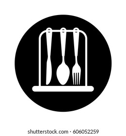set kitchen cutlery isolated icon vector illustration design