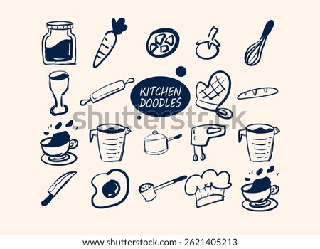 set of an Kitchen Doodle Illustration