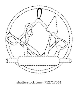 set kitchen equipment emblem