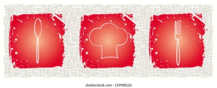 Set of kitchen icon/Vector illustration