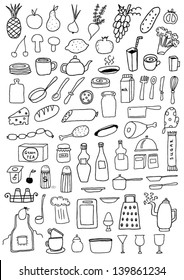 Set of kitchen objects