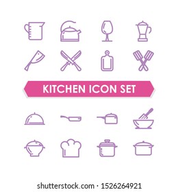 Set of Kitchen tool with outline design