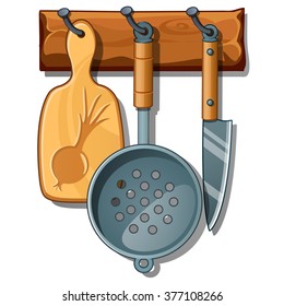 Set of kitchen tools. Vector.