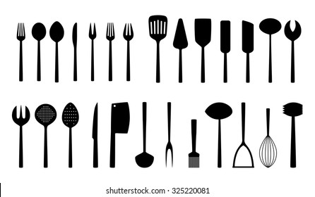 Set of kitchen tools, vector illustration