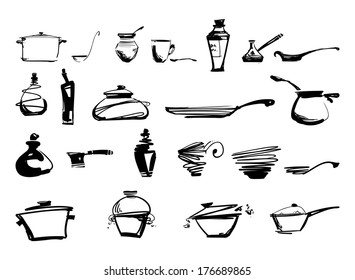 Set of kitchen utensils 