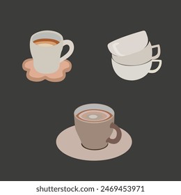 Un juego de utensilios de cocina, tazas para café y té, un colador para cocinar, un juego de platos y un juego de cucharas de madera y espátulas