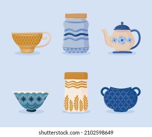 set kitchen utensils decorative ceramic