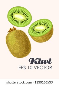 Set of kiwi fruits