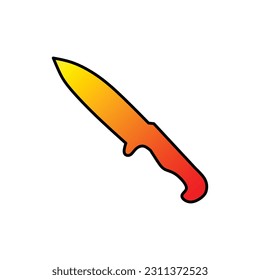 set of knife weapon isolated on white background