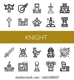 Set of knight icons such as Viking helmet, Mace, Rpg game, Fortress, Throne, Coat of arms, Sword, Rook, Castle, Viking, Board game, Medieval, Pawn, Knight, Armor, Chess , knight