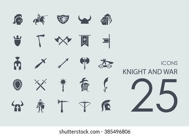 Set of knight and war icons