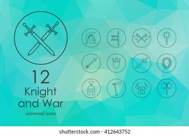 Set of knight and war icons