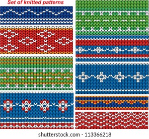 Conjunto de tejidos ornamentales sin costura.