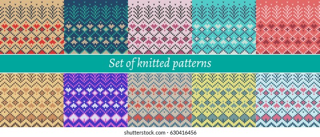 Set of knitted patterns 