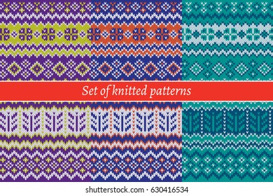 Set of knitted patterns 