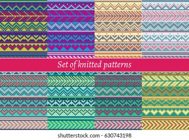 Set of knitted patterns
