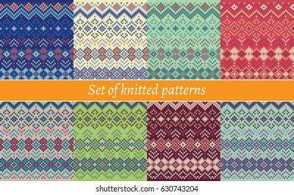 Set of knitted patterns