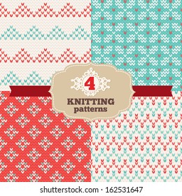 Set of knitting patterns