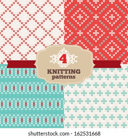 Set of knitting patterns