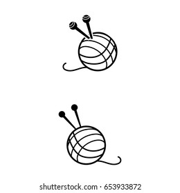 Set of Knitting vector  icon.