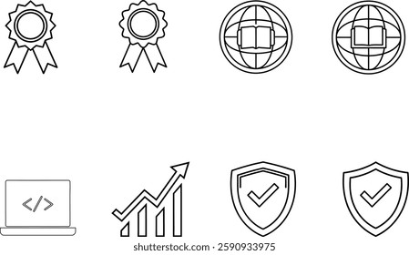 A set of knowledge or expert icons.