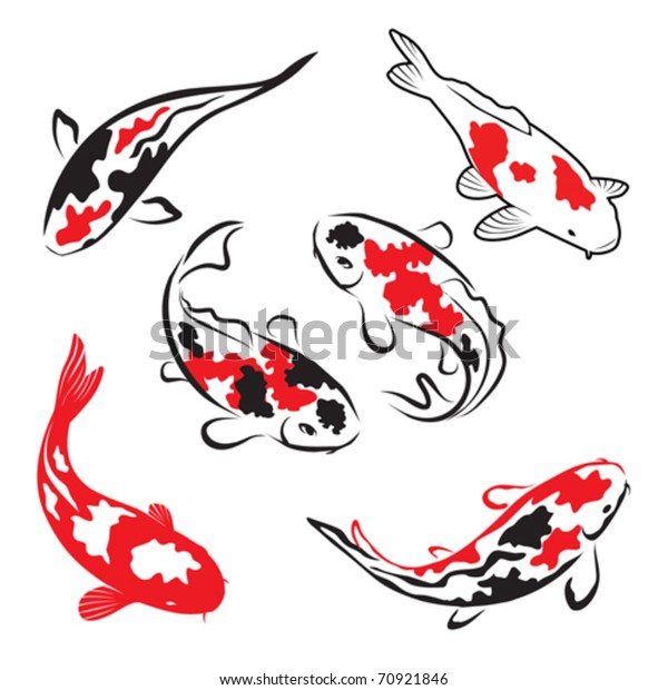 Set Koi Fish Illustration Stock Vector (Royalty Free) 70921846 ...