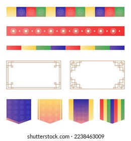 Set of Korean traditional patterns.