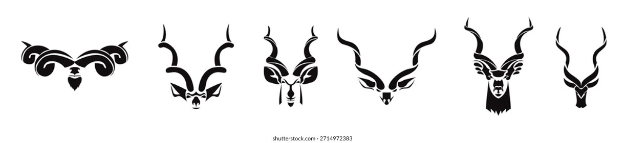 conjunto de Ilustración vectorial del logotipo de Kudu