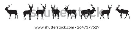 Set of kudu vector illustration