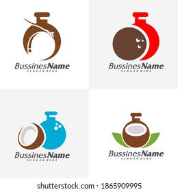 
Set of Lab Coconut logo vector template, Creative Coconut logo design concepts, Icon symbol, Illustration