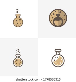 Set of Lab Cookies Logo Design Vector Template, Icon Symbol, Creative design concepts