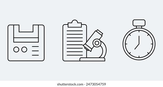 set diseño de Vector de iconos de equipos de laboratorio