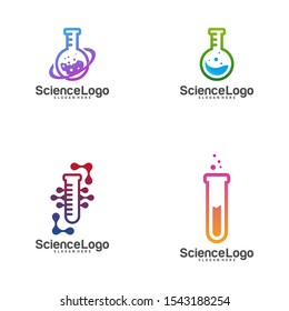 Set of Lab Logo Design Concept Vector. Creative Lab Logo Template. Icon Symbol