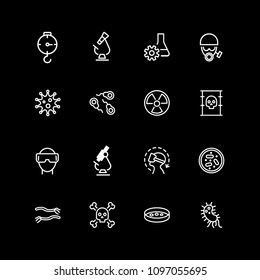 Set of lab test line icons
