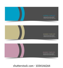 Set of label banner illustration template vector isolated background