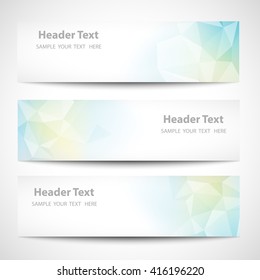 Set of label banner polygon background colorful pattern triangle geometric with space for text and message modern artwork design , vector