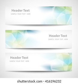 Set of label banner polygon background colorful pattern triangle geometric with space for text and message modern artwork design , vector